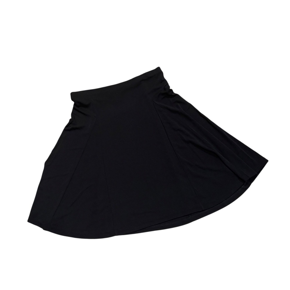 Lauren Ralph Lauren Black A-Line Jersey Skirt Womens Medium Mid-Length Flare
